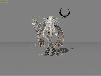 Pharsa Wings of Heaven Low-poly 3D model