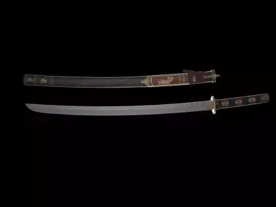 ancient chinese sword Low-poly 3D model