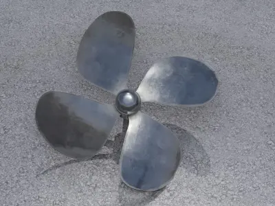 ship fan 3D model Low-poly 3D model