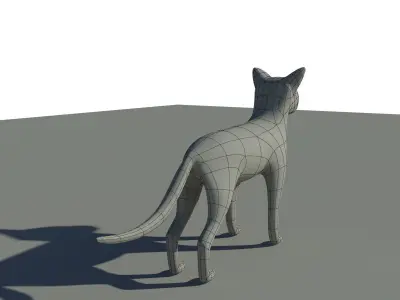 3D Cat Model Free 3D model