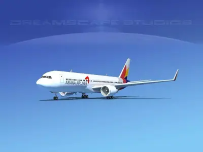 Boeing 767-300 Asiana 3D model