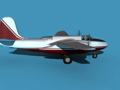 Douglas A-20G Havoc Civil Version V03 3D model