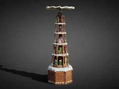 Weihnachtspyramide German Christmas pyramid 3D model