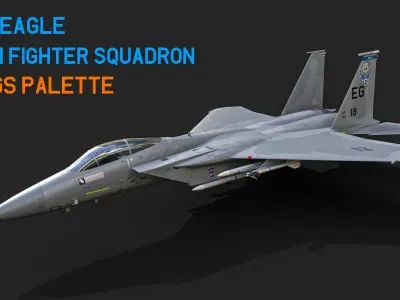 F-15 Eagle With 11 Different Textures Low-poly 3D model