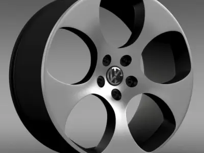 VW Polo GTI 2011 rim 3D model