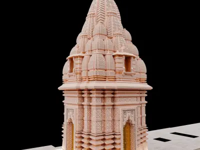 Hindu Temple Low-poly 3D model