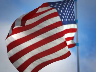 Animated Flag 3D model
