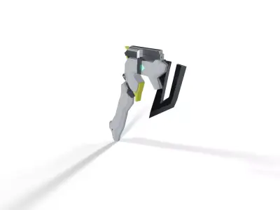 Sci-Fi Hand Axe Mini Low-poly 3D model
