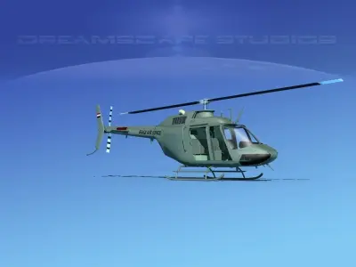 Bell OH-58B Iraqi Air Force 3D model