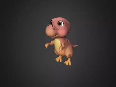 Asset - Cartoons - Dinosaur T-Rex Rigged 3D model