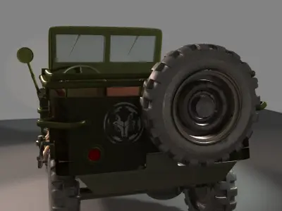 Jeep 1 military 3D model
