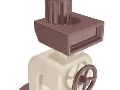 Fabulous Milling Machine Toy Low-poly 3D model