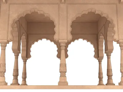 Indian Palace Domed canopie 3D model