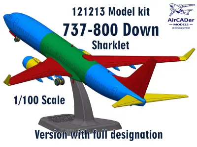 121213 Model kit Boeing 737-800 Sharklet Down 3D print model