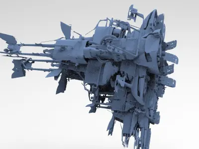 Star Wars inspired Racer Jet 2 3D model