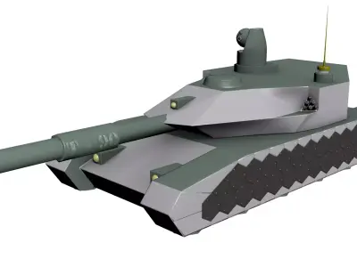 T-90 Tank Low-poly 3D model