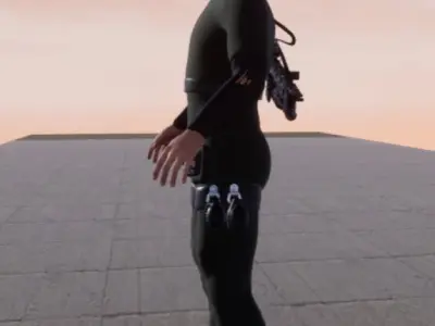 3D Army Character Low-poly 3D model