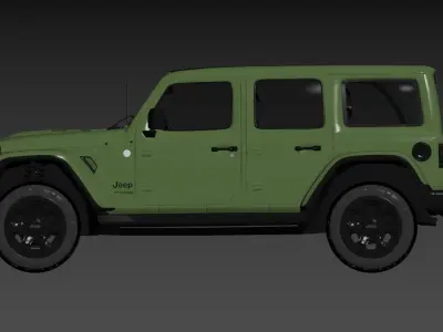 3D model of a Jeep Wrangler 3D model