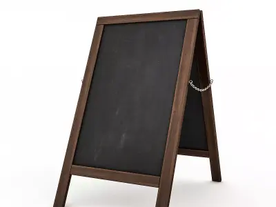 Cafe Sign Low-poly 3D model