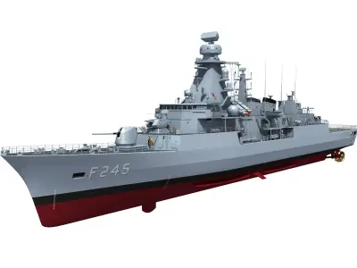 TCG ORUCREIS Turkish Meko Class Frigate 3D model