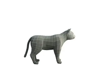 Base Mesh Cat - Low Poly  Low-poly 3D model