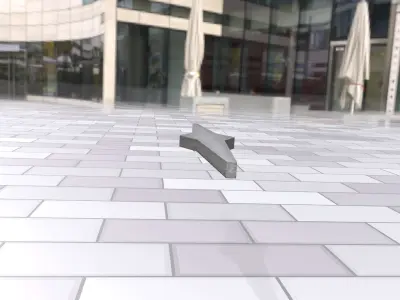 Concrete Power Pole Cross Connection 8 - Object 119 Low-poly 3D model