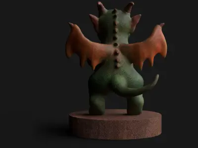 Little Dragon Low-poly 3D model