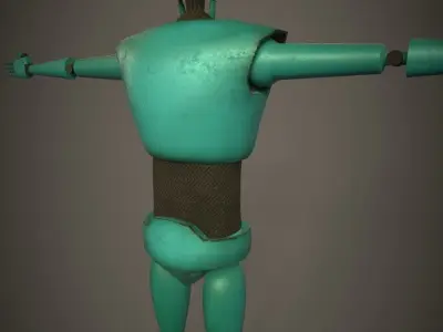 Robot Kid - Dirty Texture Low-poly 3D model