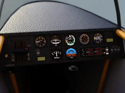 Brditschka MB-E1 Motor Glider Low-poly 3D model