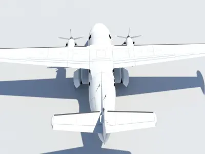 Let 410 Turbolet Static blank Low-poly 3D model