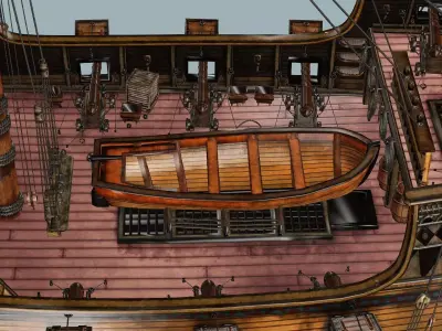 Sailboat Galleon - GameReady Sailing Ship Artemis 3D Model Low-poly 3D model