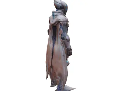 scifi fantasy bioluminescent morph guardian from another worl... 3D model