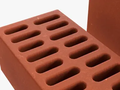 Clay bricks 4 types 3D model
