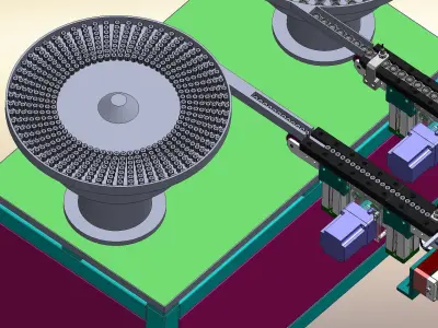 Bearing and gear vibration plate equipment 3D model