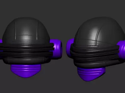 helmet high poly sculpt 3d printable  3D model 179