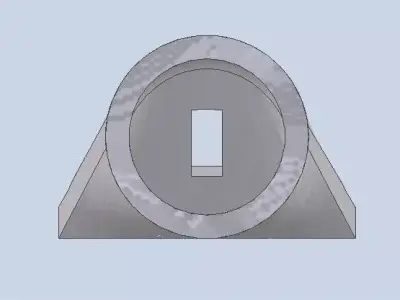 Copper tubular terminal 50mm 3D model