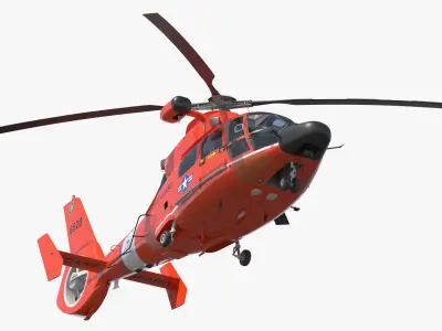 Eurocopter MH 65 Dolphin Coast Guard Rigged 3D model purchase