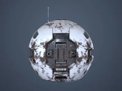 Surveillance Drone Mk1 Rusted 3D model