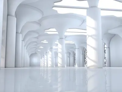  Classic Futuristic Interior 3D model
