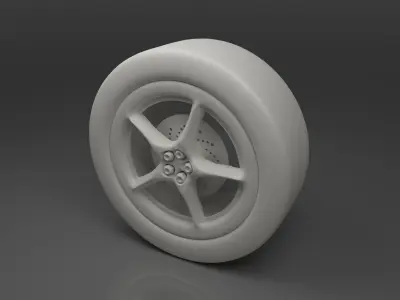 Sports car wheel Free 3D model
