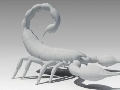 Black Scorpion Low-poly 3D model
