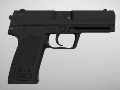HK USP 45 Auto Low-poly 3D model