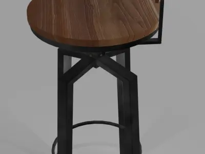 Bar Stool Free low-poly 3D model purchase