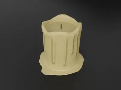 Candles Set Low-Poly 3D Model candle Free low-poly 3D model
