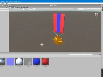 Military Gold Medal - Medalha de Ouro Militar Low-poly 3D model
