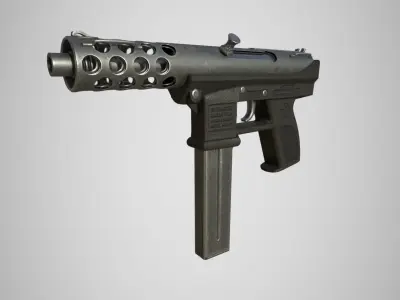 Intratec Tec 9 Low-poly 3D model