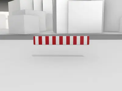 Construction Barrier Version 1 600-34 250x1600mm Low-poly 3D model