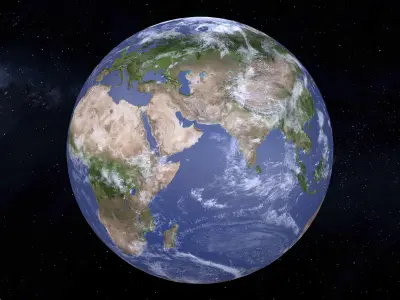 8K Earth Low-poly 3D model