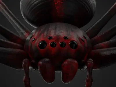 Spider with 8K PBR Textures 3D model