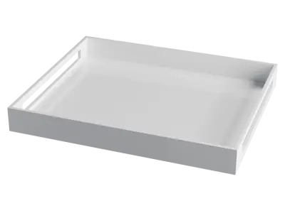  Modern Tray Model, White 